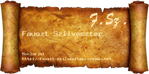 Fauszt Szilveszter névjegykártya