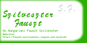 szilveszter fauszt business card